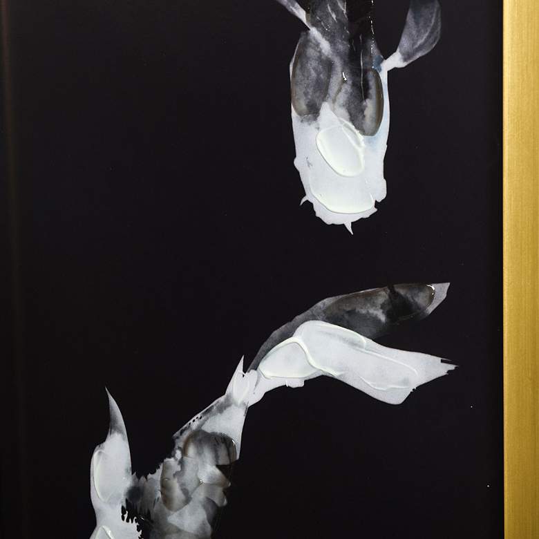 Image 4 36"H x 12"W Koi Fish Gold Framed Printed Wall Art - Set of 2 more views