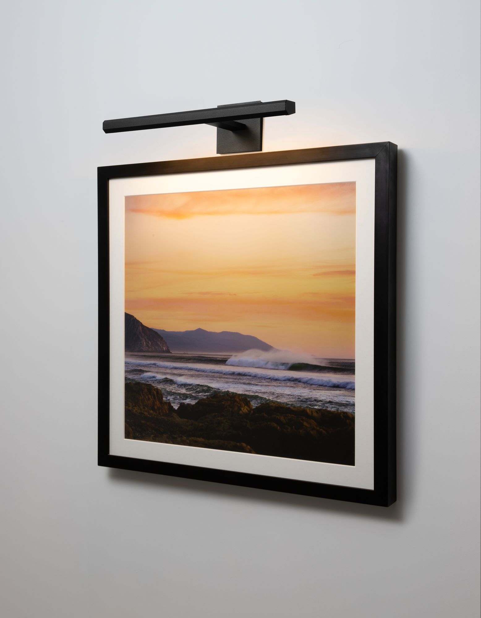 Image 3 36"W Black Low Profile Square Canopy 3000K Plugin LED Picture Light more views