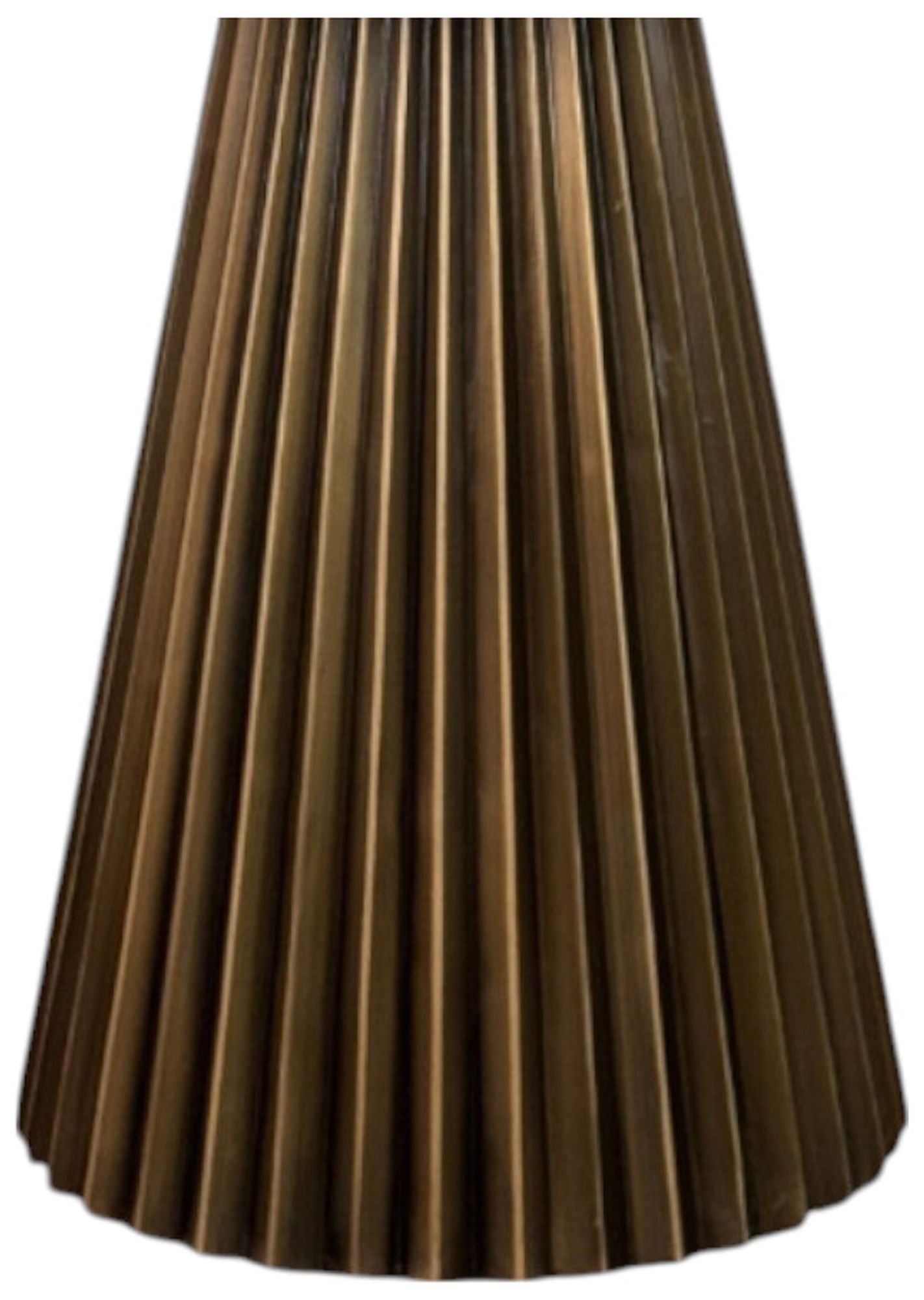 Image 2 36" Round Groove Dining Table, Black/Brass more views