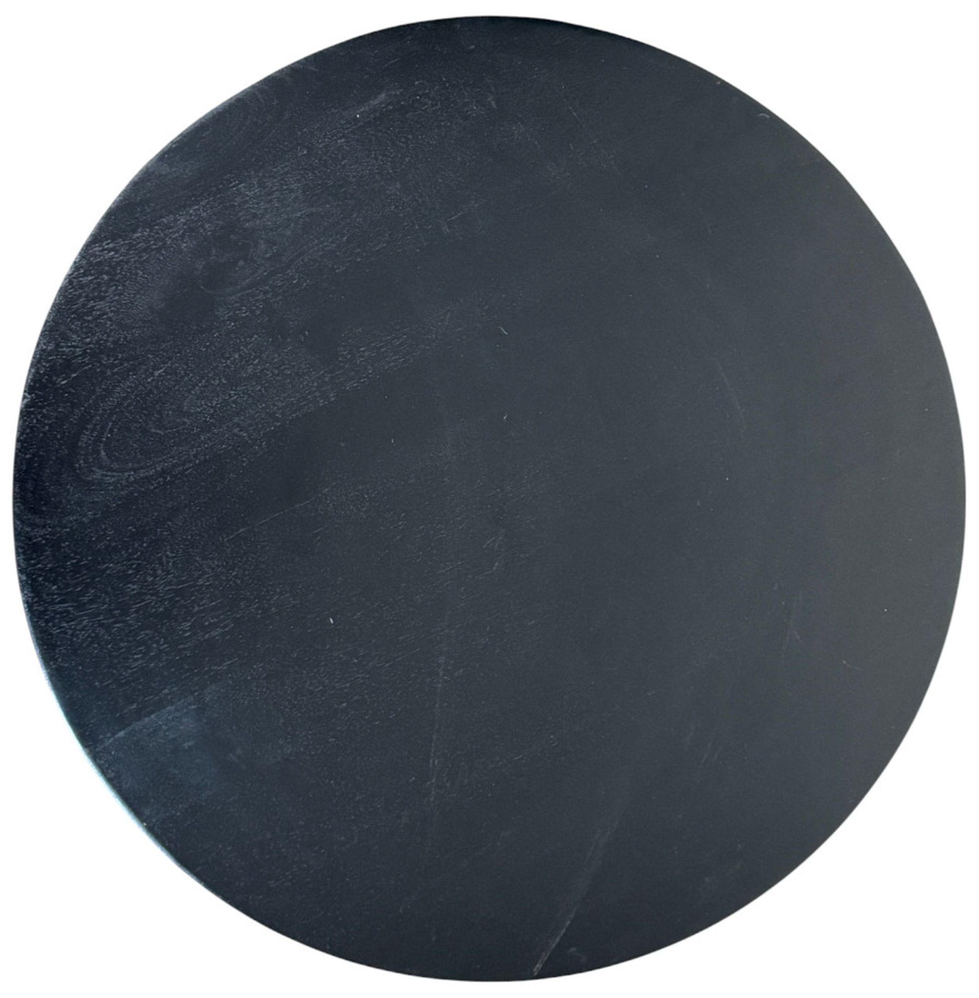 Image 4 36" Round Groove Dining Table, Black/Brass more views