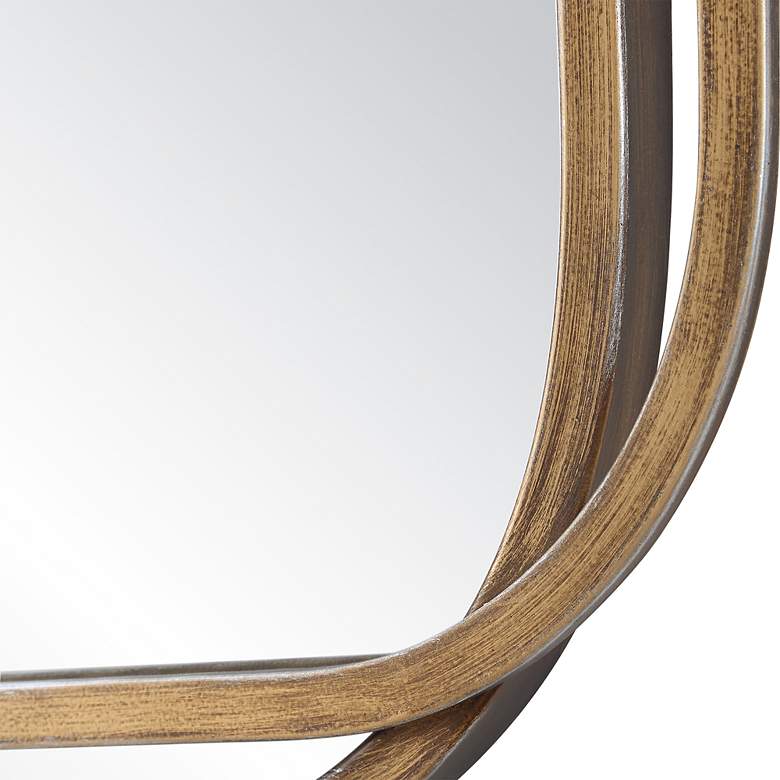 Image 5 36 x 24" Brushed Gold Metal Wall Mirror more views
