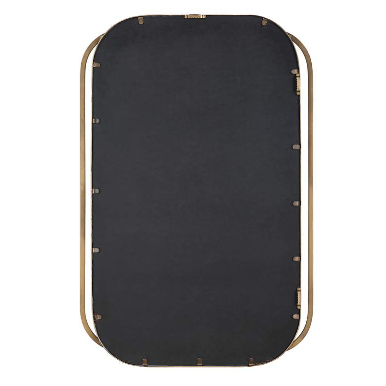 Image 6 36 x 24" Brushed Gold Metal Wall Mirror more views