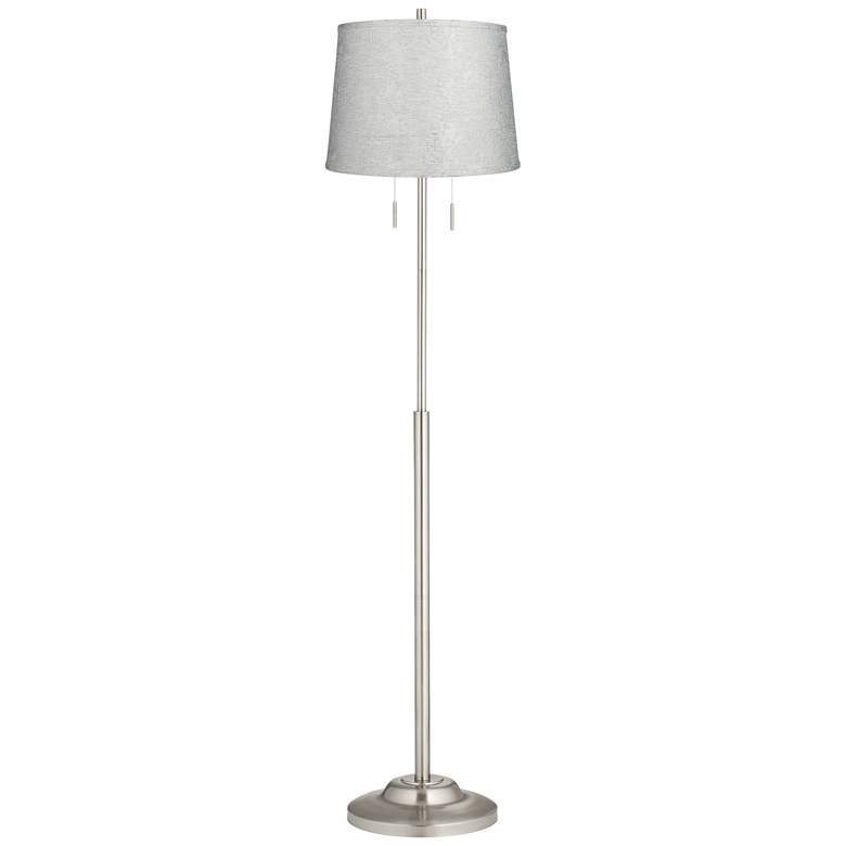 Image 1 360 Lighitng Abba 65" High Brushed Steel Silver Shade Floor Lamp