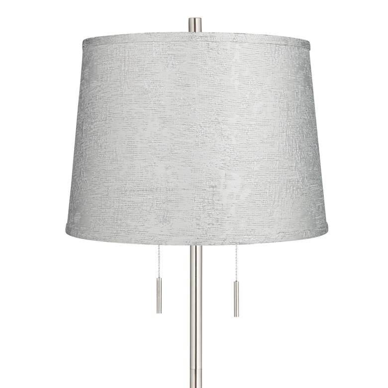 Image 2 360 Lighitng Abba 65" High Brushed Steel Silver Shade Floor Lamp more views