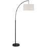 5_360 Lighitng Cora 76 1/2" Modern Black Arc Floor Lamp with Black Riser more views