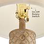 360 Lighitng Gisele 24" High Gold Wash Lattice Column Table Lamp