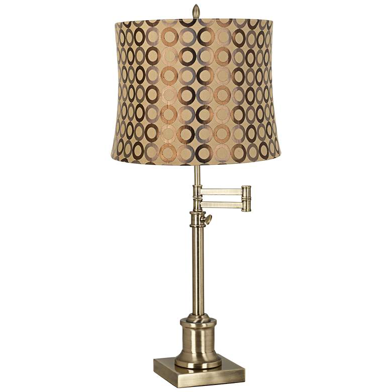Image 2 360 Lighitng Westbury Copper Circles Shade Brass Swing Arm Desk Lamp