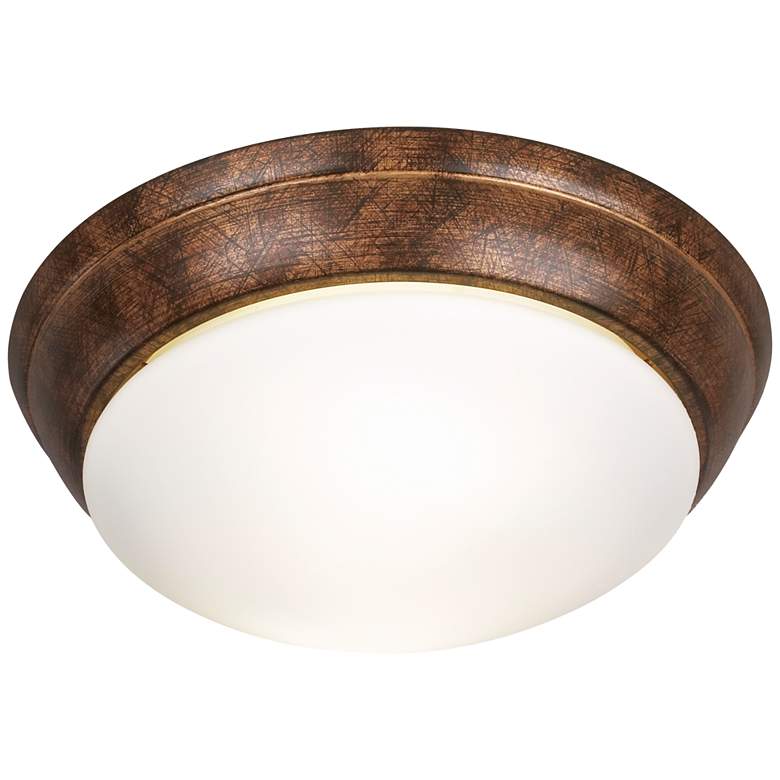 Image 1 360 Lighting 12 1/2" Wide Golden Harvest Alabaster Glass Ceiling Light