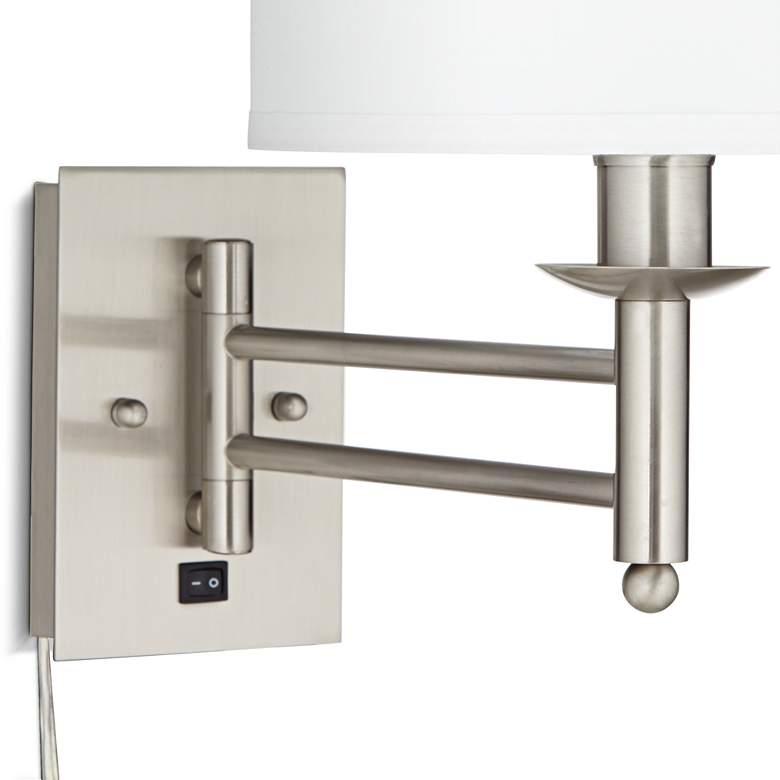 Image 3 360 Lighting 15" High Swing Arm Modern Plug-In Wall Light more views