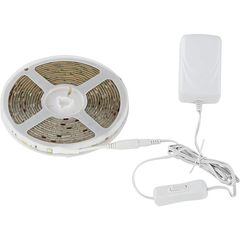 Image 2 360 Lighting 16.4-Foot Long Cuttable Connectable White LED Tape Light more views