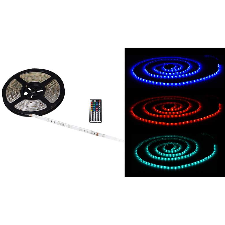 Image 1 360 Lighting 16.5-Foot Long Water-Resistant Color LED Tape Light Kit