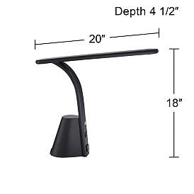 Image4 of 360 Lighting 18" Outlet USB LED Lamp with Touch Dimmer more views