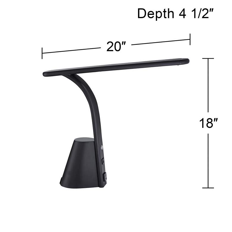 Image 4 360 Lighting 18" Outlet USB LED Lamp with Touch Dimmer more views