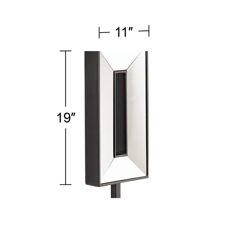 Image 4 360 Lighting 19" High Mirrored Rectangle Modern Plug-In Wall Light more views