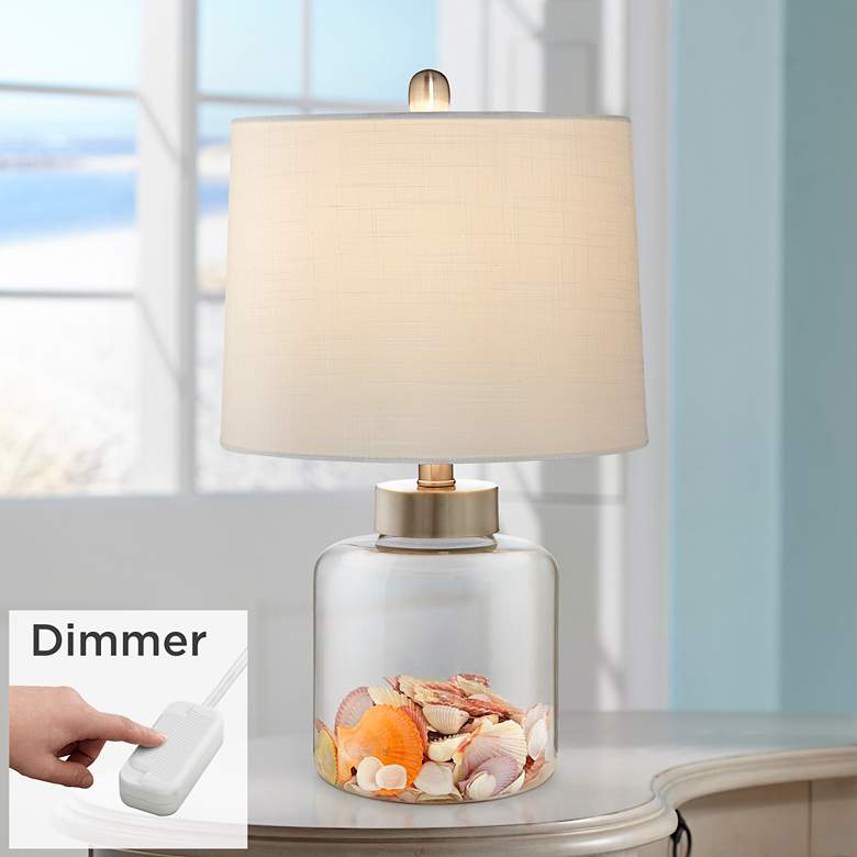 Image 1 360 Lighting 20 1/2 inch Clear Glass Fillable Accent Lamp with Dimmer