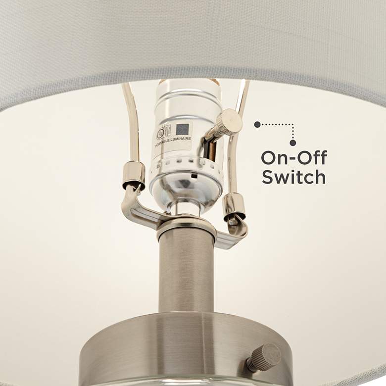 Image 6 360 Lighting 20 1/2" Clear Glass Fillable Accent Lamp with Dimmer more views