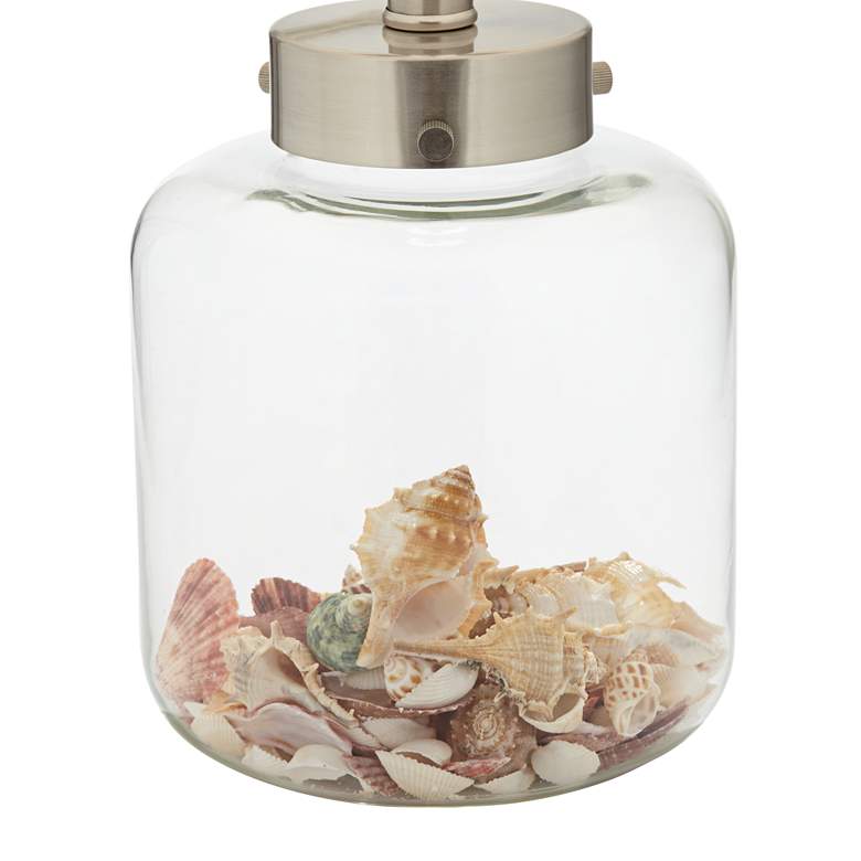 Image 6 360 Lighting 20 1/2" Fillable Glass Canister Accent Lamp with Shells more views