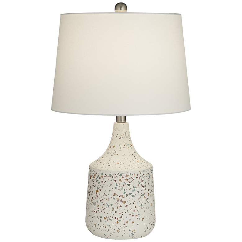 Image 2 360 Lighting 23 1/2" High Modern Ivory Terrazzo Marble Table Lamp
