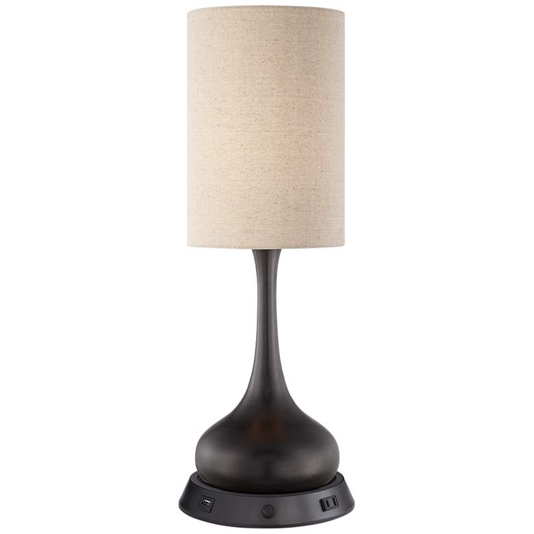 Image 2 360 Lighting 24 1/2" Espresso Lamp with Dimmable USB Workstation