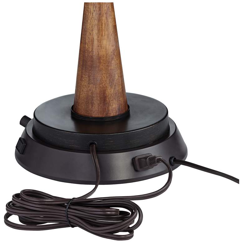 Image 5 360 Lighting 24 1/2" Espresso Lamp with Dimmable USB Workstation more views
