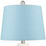 360 Lighting 24 1/2" Scalloped Ceramic White and Blue Lamps Set of 2