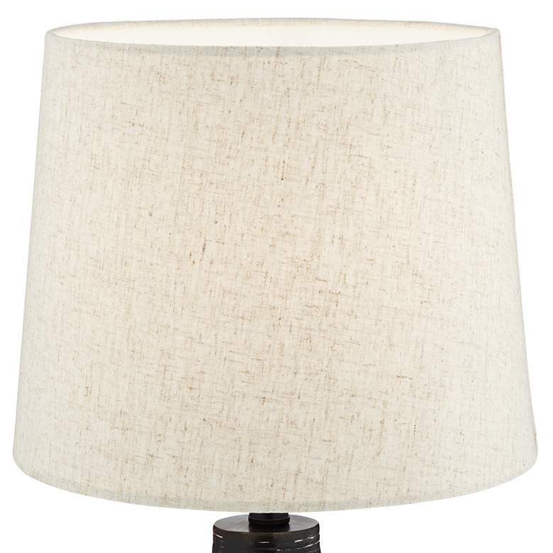 Image 3 360 Lighting 24" Modern Rustic Black Finish Table Lamps Set of 2 more views