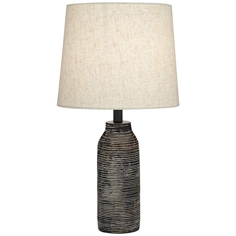 Image 7 360 Lighting 24" Modern Rustic Black Finish Table Lamps Set of 2 more views