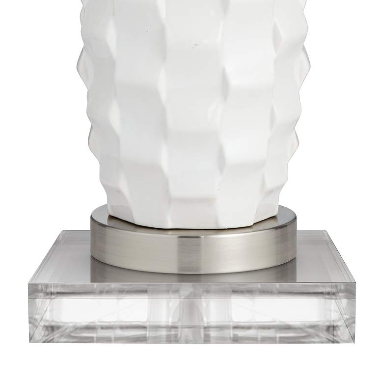 Image 4 360 Lighting 25 1/4" White Lamps Set of 2 with Square Riser and Dimmer more views