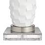 4_360 Lighting 25 1/4" White Lamps Set of 2 with Square Riser and Dimmer more views