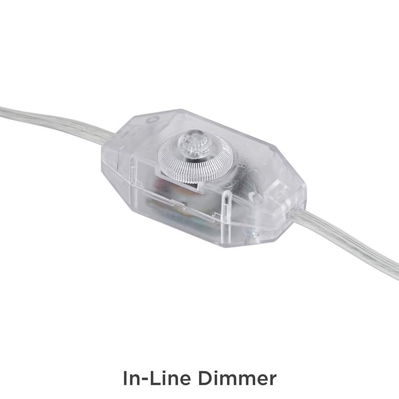 Image 5 360 Lighting 25 1/4" White Lamps Set of 2 with Square Riser and Dimmer more views
