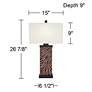 360 Lighting 26 7/8" High Zebra Pattern USB Table Lamps Set of 2