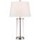 360 Lighting 26 1/4" Nickel Clear Glass Cylinder Fillable Table Lamp