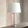 360 Lighting 26 1/4" Nickel Clear Glass Cylinder Fillable Table Lamp in scene