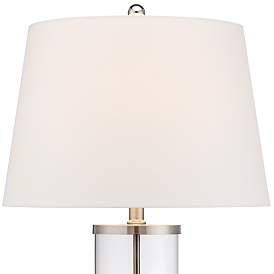 Image5 of 360 Lighting 26 1/4" Nickel Clear Glass Cylinder Fillable Table Lamp more views