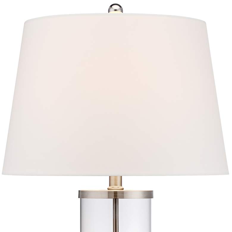 Image 5 360 Lighting 26 1/4 inch Nickel Clear Glass Cylinder Fillable Table Lamp more views