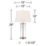 360 Lighting 26 1/4" Nickel Clear Glass Cylinder Fillable Table Lamp in scene