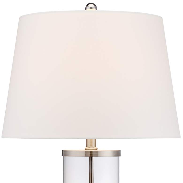 Image 4 360 Lighting 26" Glass and Steel Cylinder Fillable Table Lamp Set of 2 more views