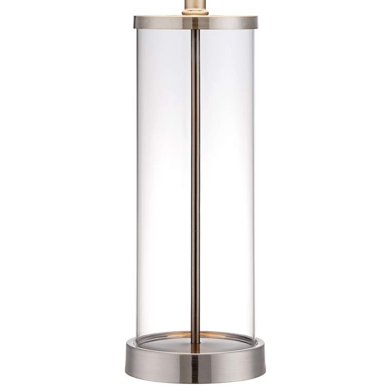 Image 5 360 Lighting 26" Glass and Steel Cylinder Fillable Table Lamp Set of 2 more views