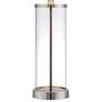 5_360 Lighting 26" Glass and Steel Cylinder Fillable Table Lamp Set of 2 more views