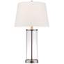 7_360 Lighting 26" Glass and Steel Cylinder Fillable Table Lamp Set of 2 more views