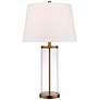 360 Lighting 26" Gold and Glass Cylinder Modern Fillable Table Lamp in scene