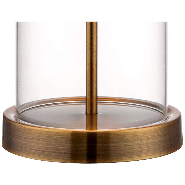 Image 6 360 Lighting 26" Gold and Glass Cylinder Modern Fillable Table Lamp more views
