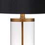 360 Lighting 26" Gold and Glass Fillable Table Lamp with Black Shade