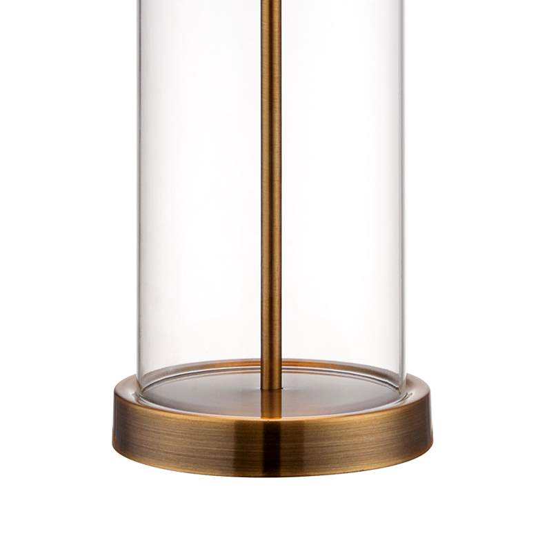 Image 4 360 Lighting 26" Gold and Glass Fillable Table Lamp with Black Shade more views
