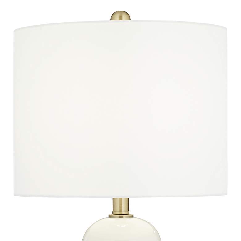 Image 5 360 Lighting 26" Gold and White Modern Ceramic Table Lamp more views