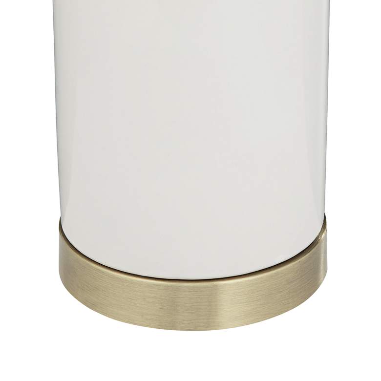 Image 7 360 Lighting 26" Gold and White Modern Ceramic Table Lamp more views