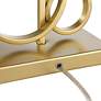 360 Lighting 26" Gold Rings Table Lamp with White Marble Riser