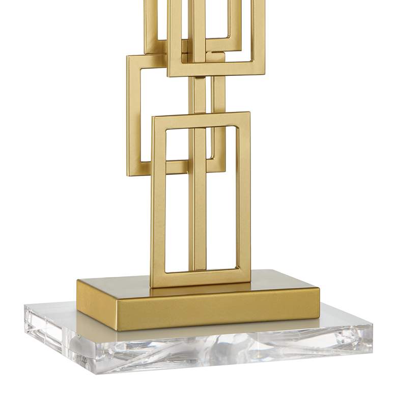 Image 4 360 Lighting 26" Golden Grid Lamps Set of 2 with Clear Acrylic Risers more views