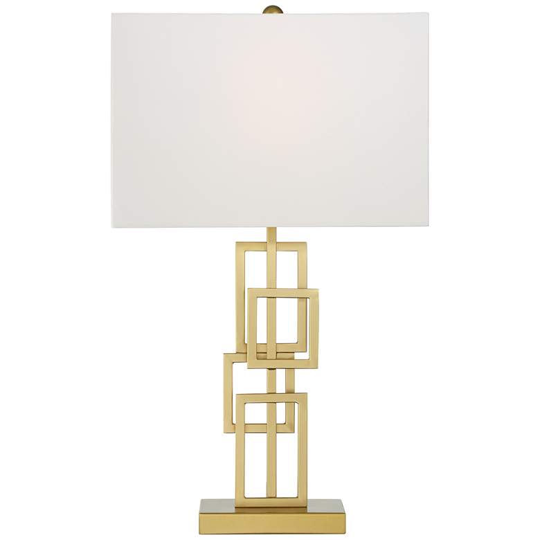 Image 6 360 Lighting 26" Golden Grid Lamps Set of 2 with Clear Acrylic Risers more views