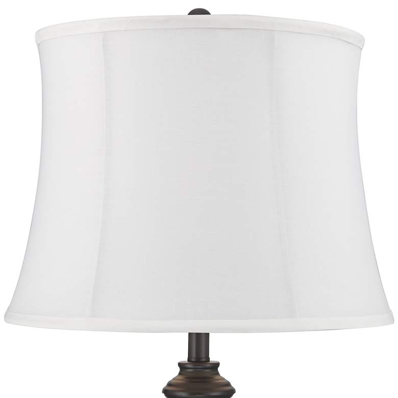 Image 2 360 Lighting 26" High Lynn White Shade Black Buffet Lamps Set of 2 more views